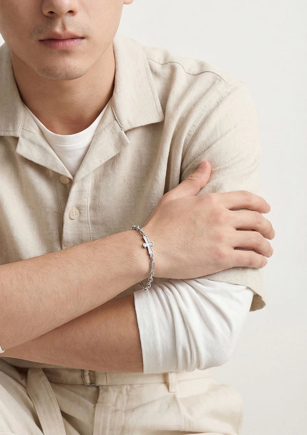 Bộ Sưu Tập Vòng Tay Nam Curnon The Cross Collection- Trang Sức Vòng Xích Phong Cách Mạnh Mẽ, Cá Tính - Thép Không Gỉ