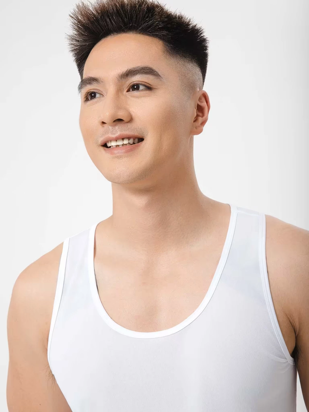 Set đồ nam mặc nhà Áo ba lỗ, áo thun Excool và Quần short đùi kẻ sọc (màu ngẫu nhiên), đồ đi ngủ thoáng mát Coolmate