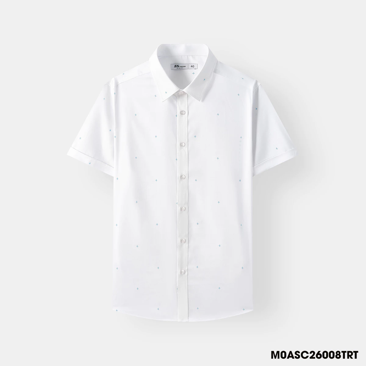 Áo Sơ Mi Nam Ngắn Tay 5S FASHION Họa Tiết Phom Slimfit M0ASC26008