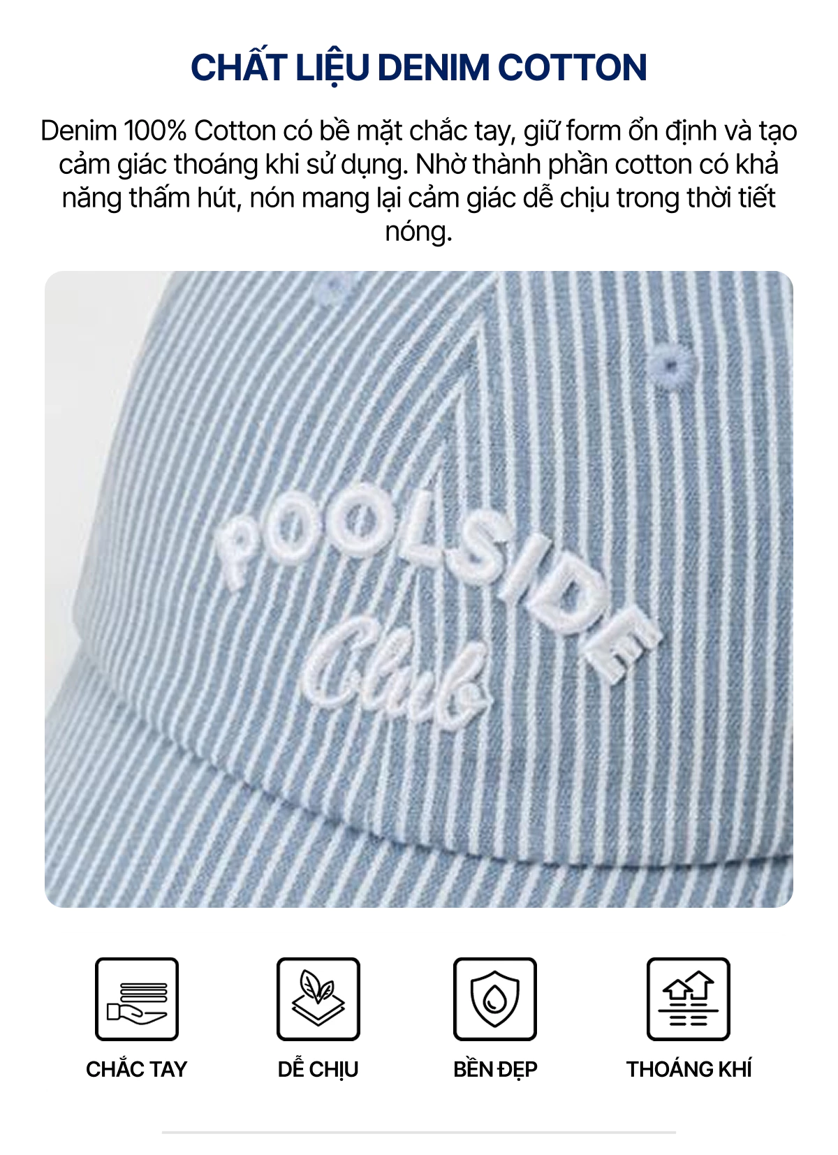 Nón Lưỡi Trai ICONDENIM Nam Poolside Club NOID0084