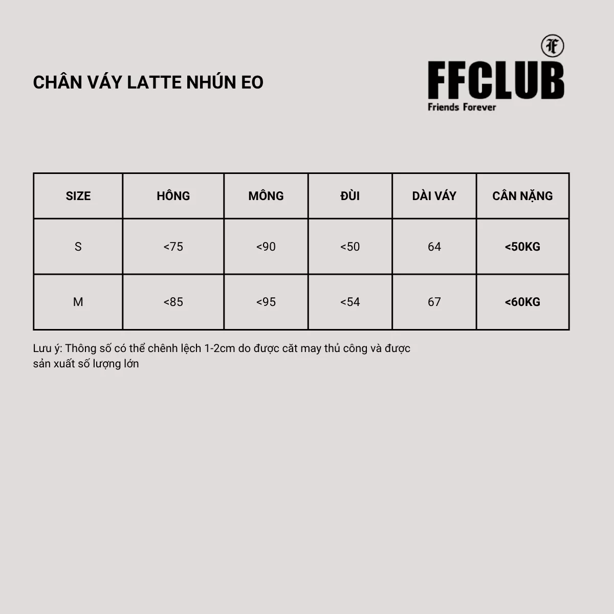 FFCLUB -  CHÂN VÁY LỬNG LATTE NHÚN EO TÔN DÁNG