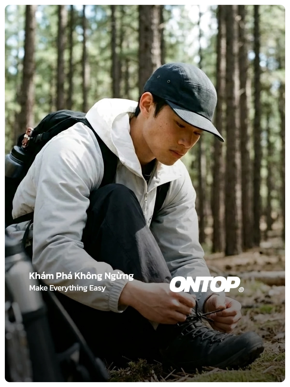 Áo khoác gió phối màu nam nữ ONTOP có mũ chống nắng Explorer Jacket | O-AK6-XT