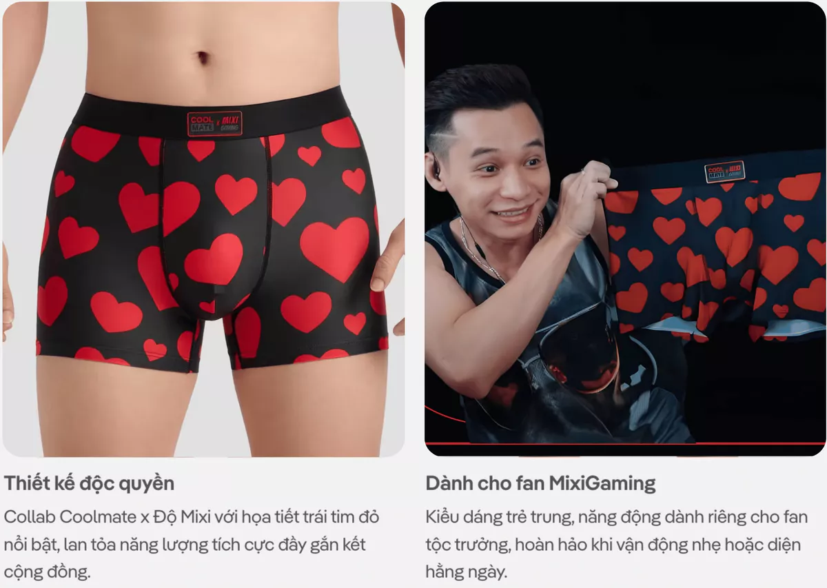 [ĐỘC QUYỀN SHOPEE] Quần lót trunk Mixilip Coolmate x Độ Mixi co giãn, thoáng mát, thấm hút