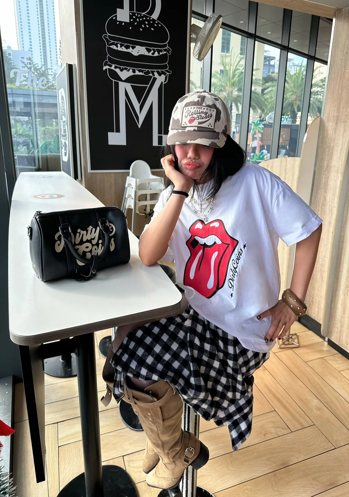 Nón Lưới DirtyCoins Cow Printed Beige