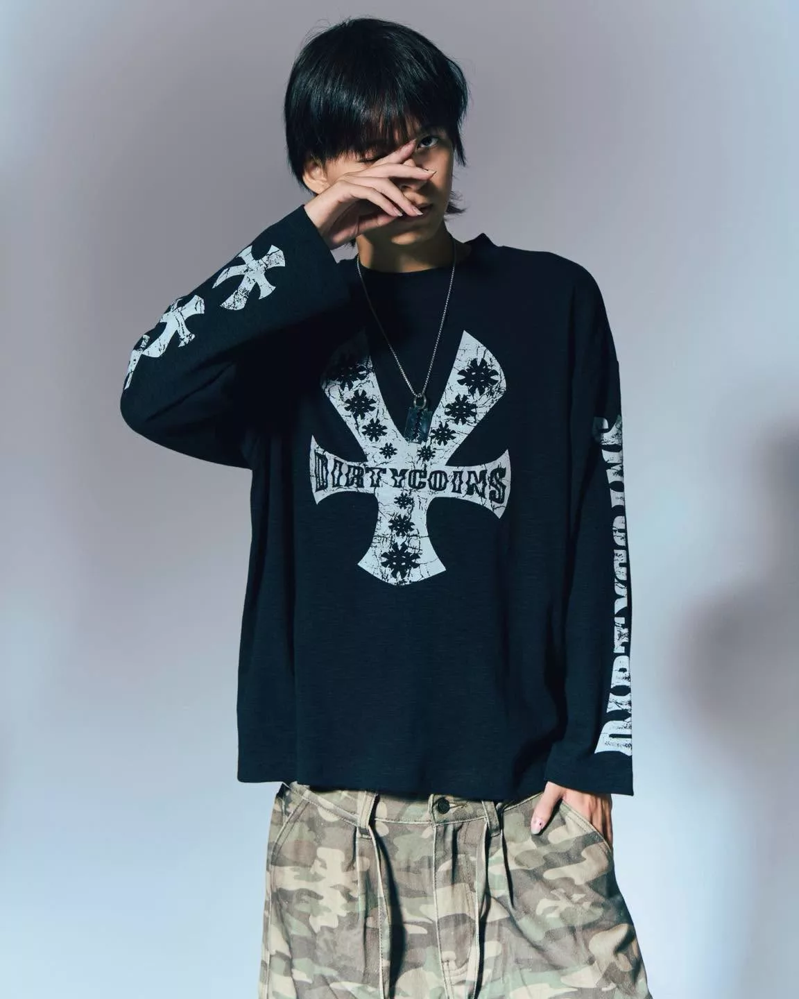 Áo thun tay dài Dico Y Logo Slub LS T-shirt