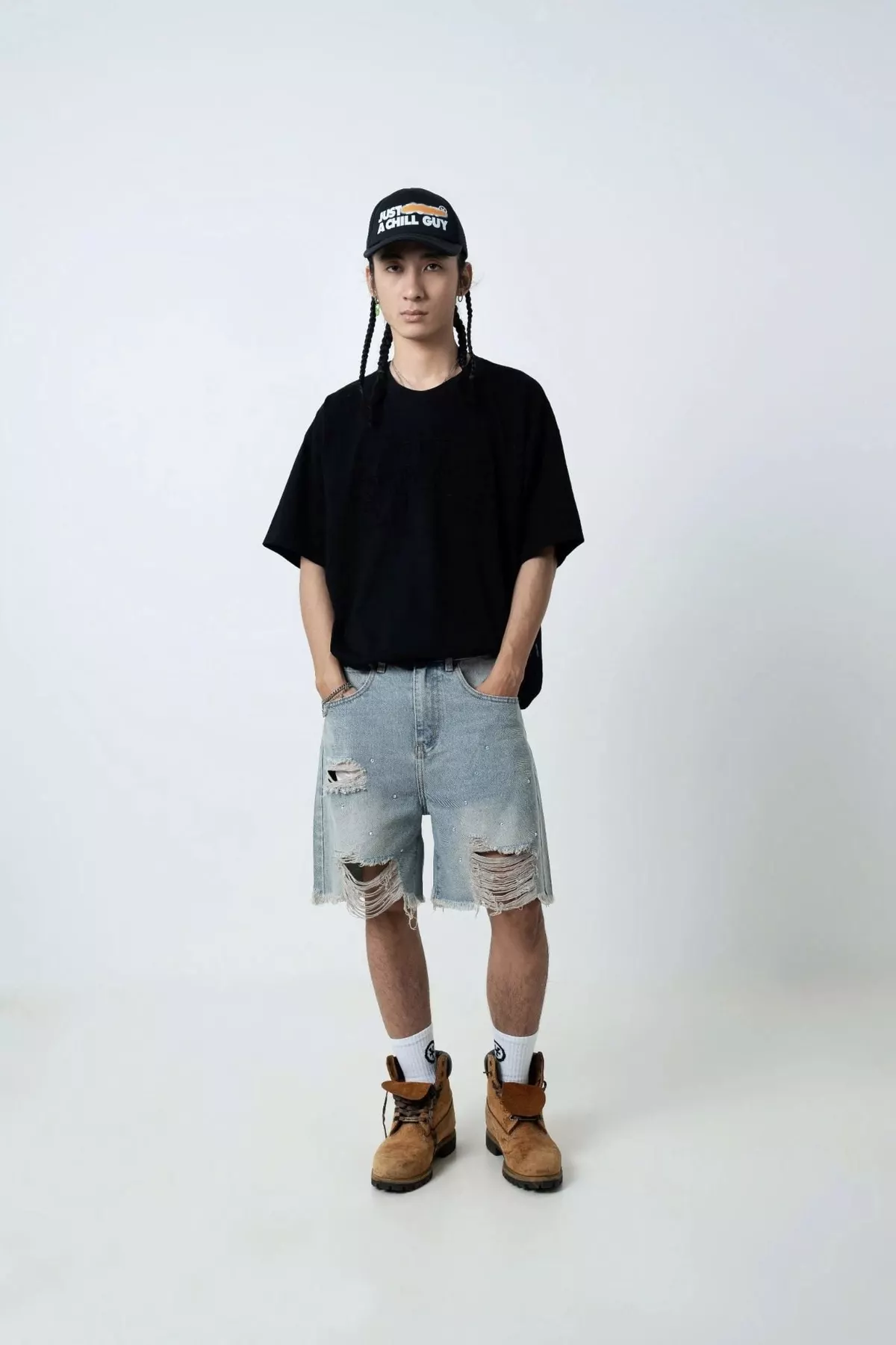 Quần DirtyCoins Denim Shorts Studs