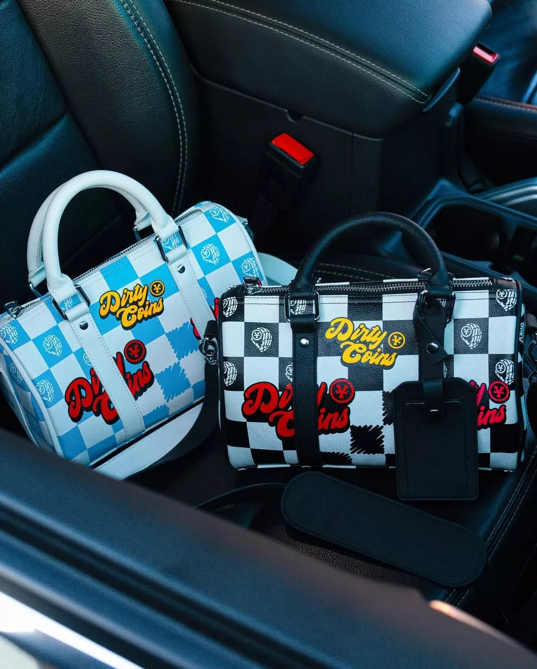 Túi DirtyCoins Checkerboard Print Mini Bowler Bag