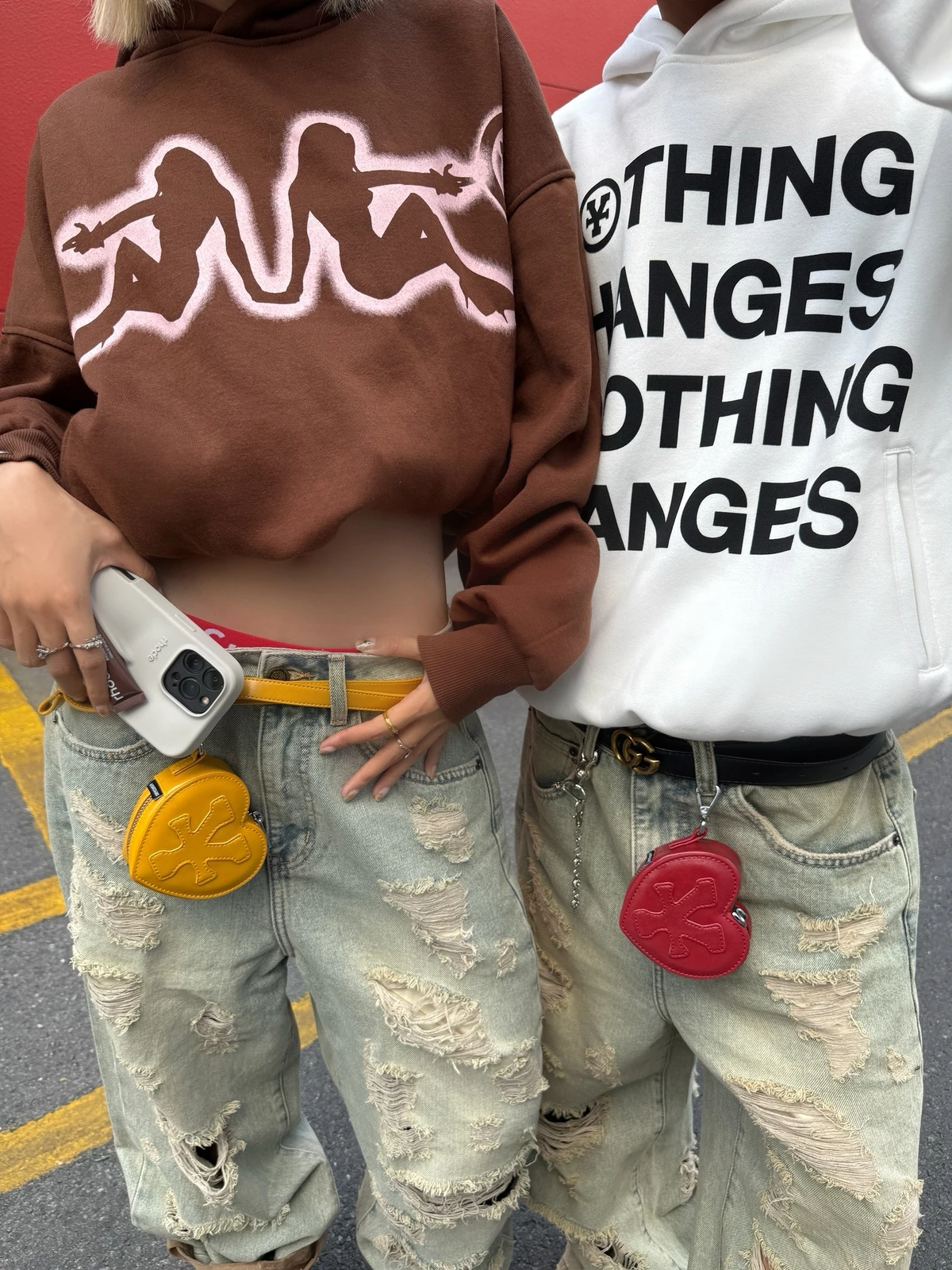 Túi DirtyCoins Mini Pounch Logo Patched Heart