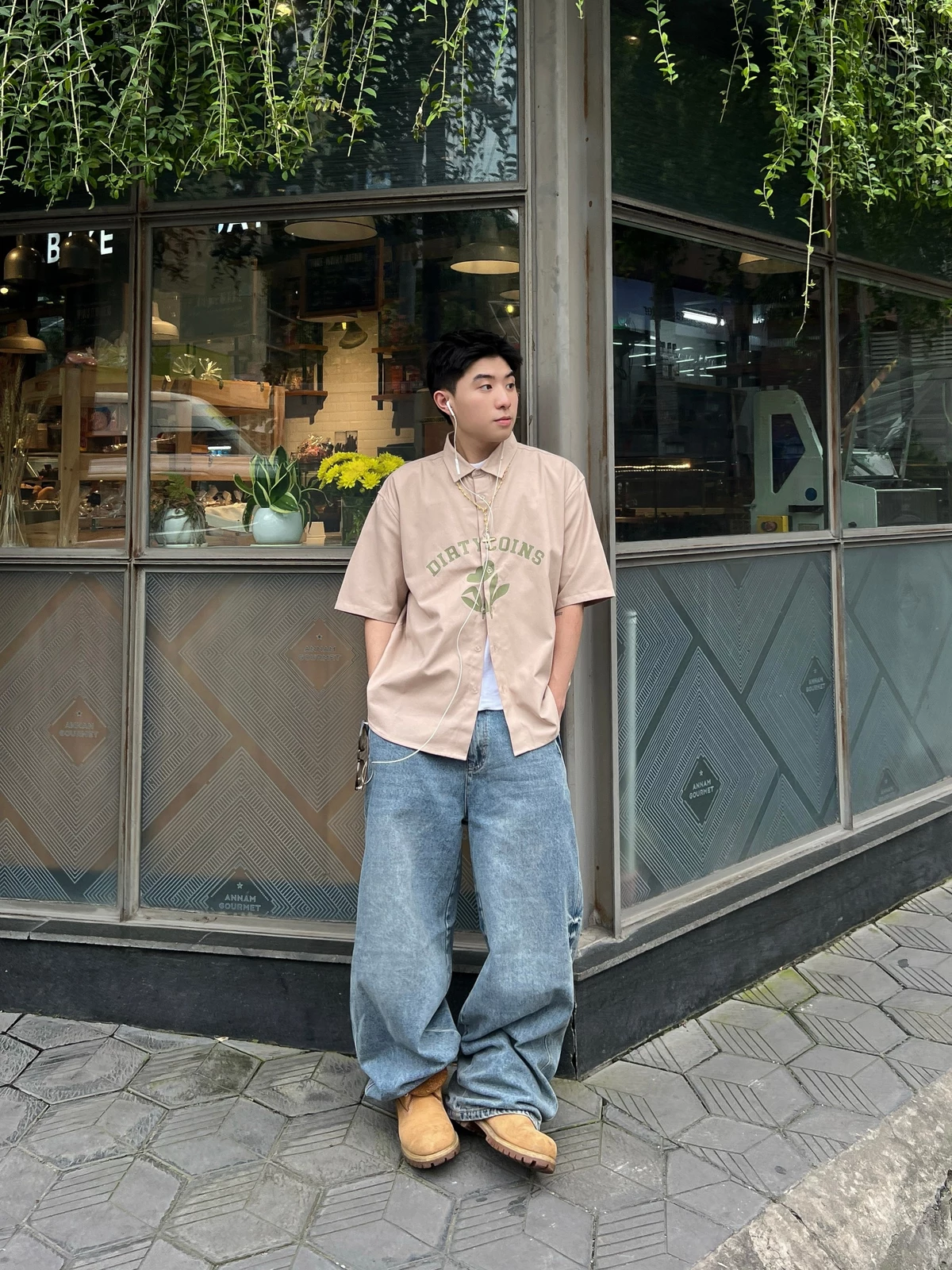 Áo Sơ Mi DirtyCoins Floral Silhouette Shirt
