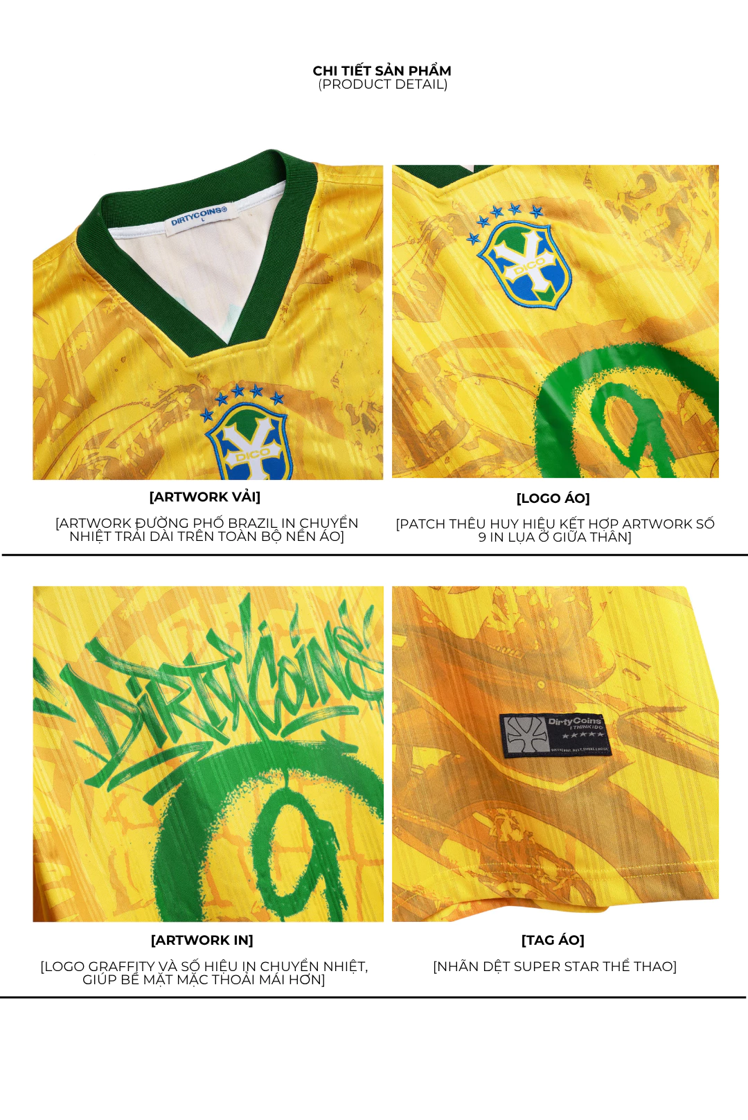 Áo Thun DirtyCoins Soccer Jersey Street Cult