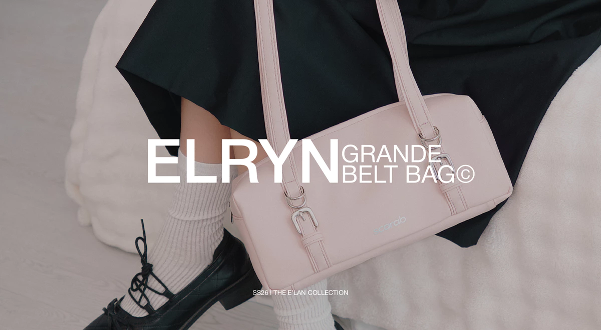 Túi Đeo Vai Form Baguette Da PVC Cao Cấp - Scarab Elryn Belt Grande Bag