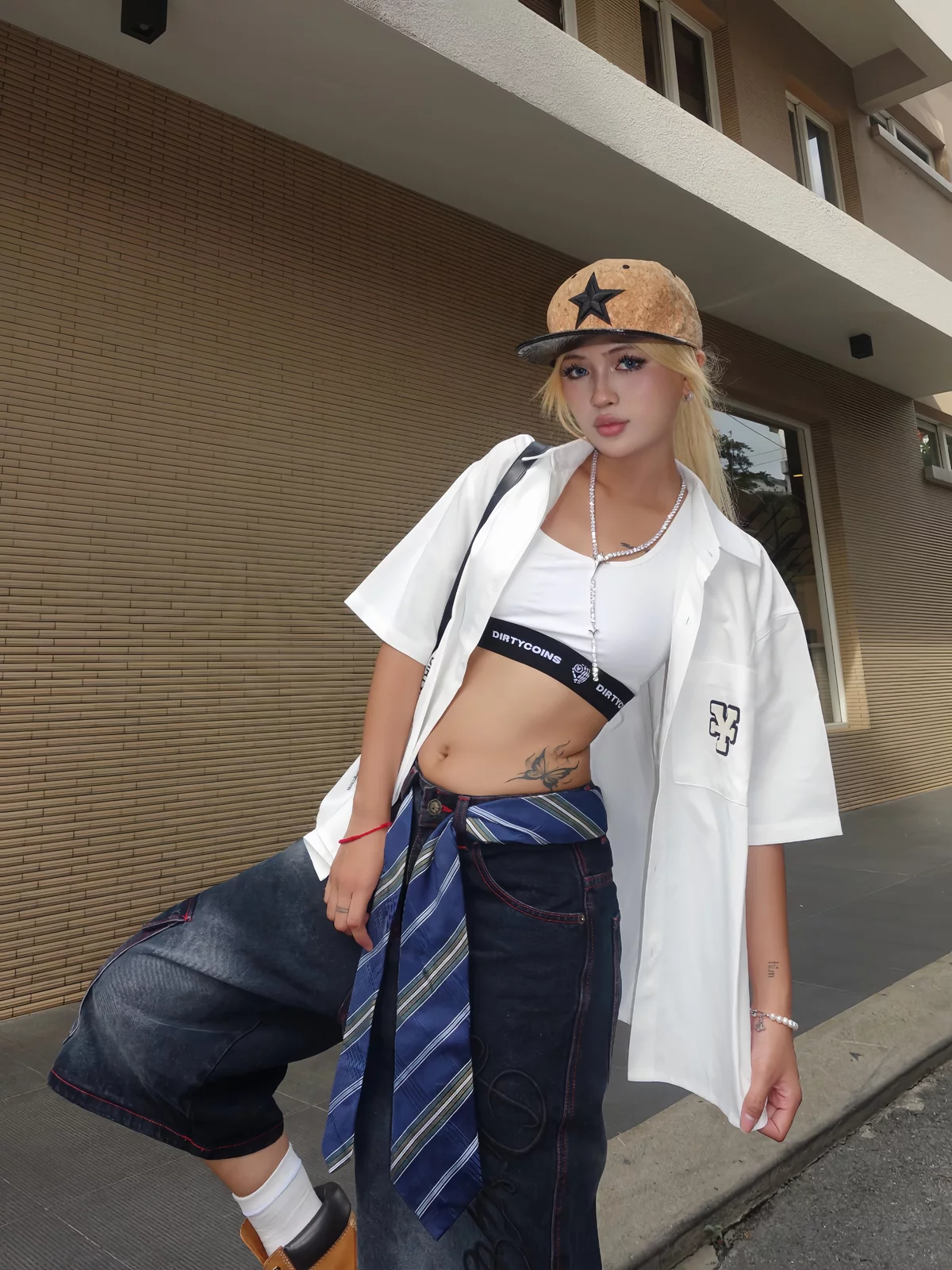 Quần Ngắn DirtyCoins Denim Baggy Embroidery Logo