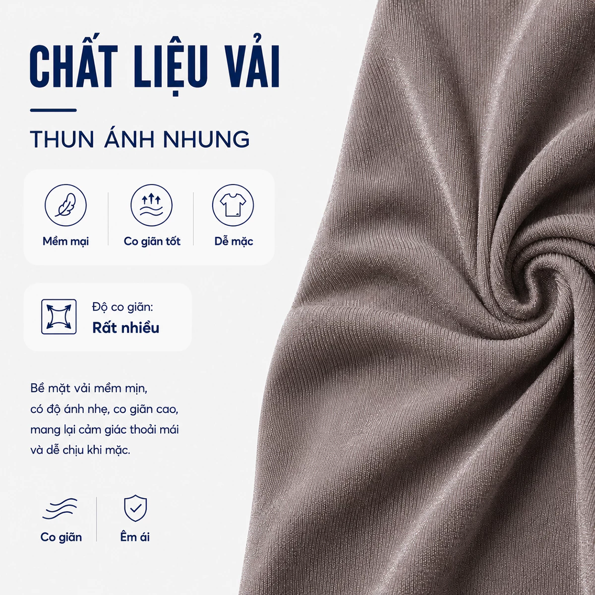 Áo Thun Cổ Đổ GUMAC Áo Thun Kiểu Sang Trọng Áo Đi Tiệc Thun Ánh Nhung Tôn Dáng ATE01031