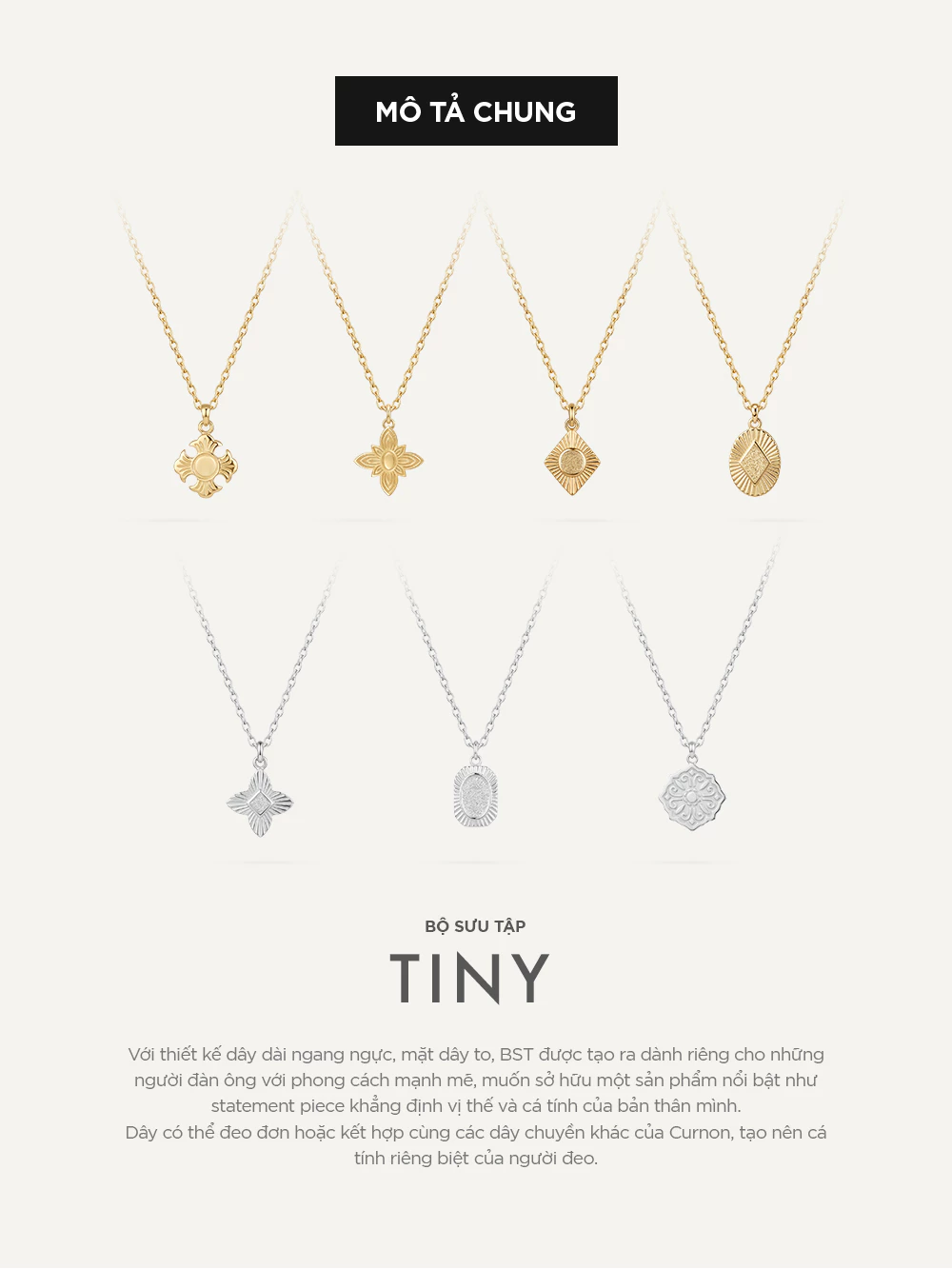 Bộ Sưu Tập Dây Chuyền Nam Curnon Tiny Collection - Trang Sức Vòng Xích Phong Cách Mạnh Mẽ, Cá Tính