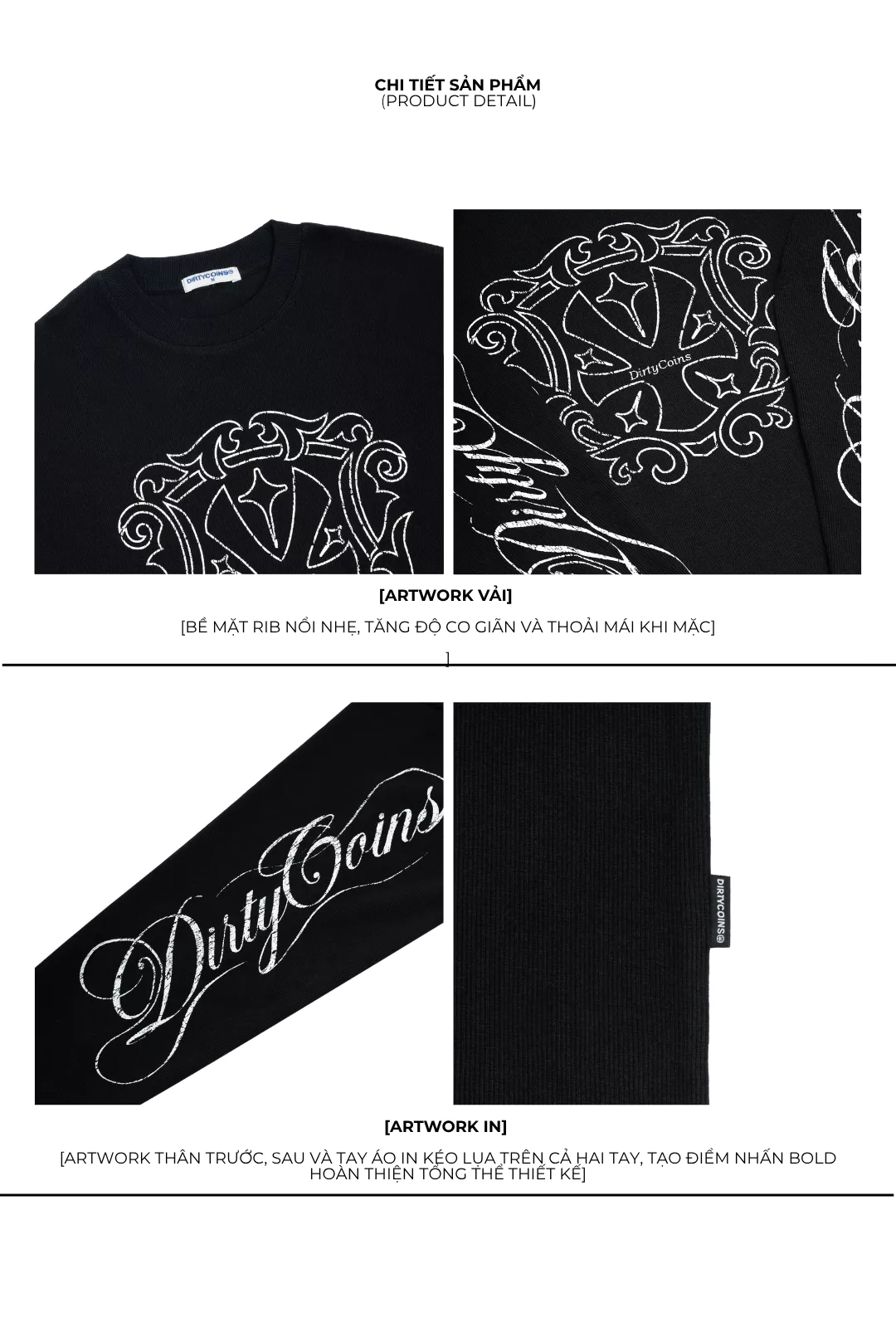Áo thun tay dài DirtyCoins Dico Regal Crest