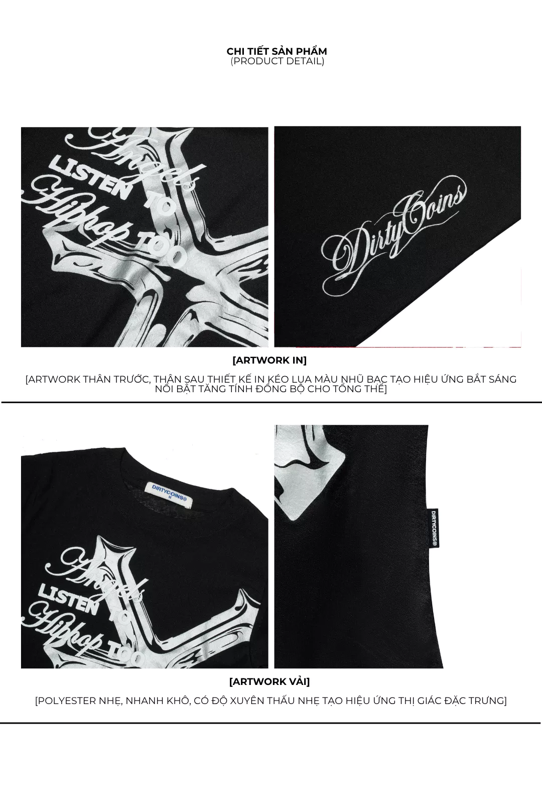 Áo thun DirtyCoins Fitted Baby Tee Dico Hiphop Angels
