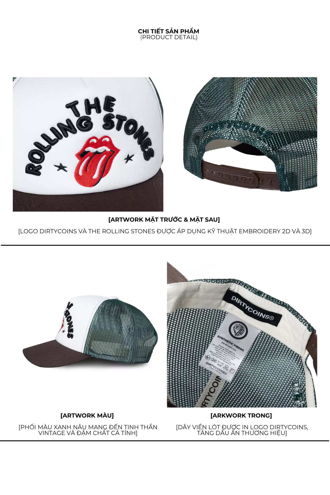 [DCxRS] Nón Lưới DirtyCoins Tongue Embroidery