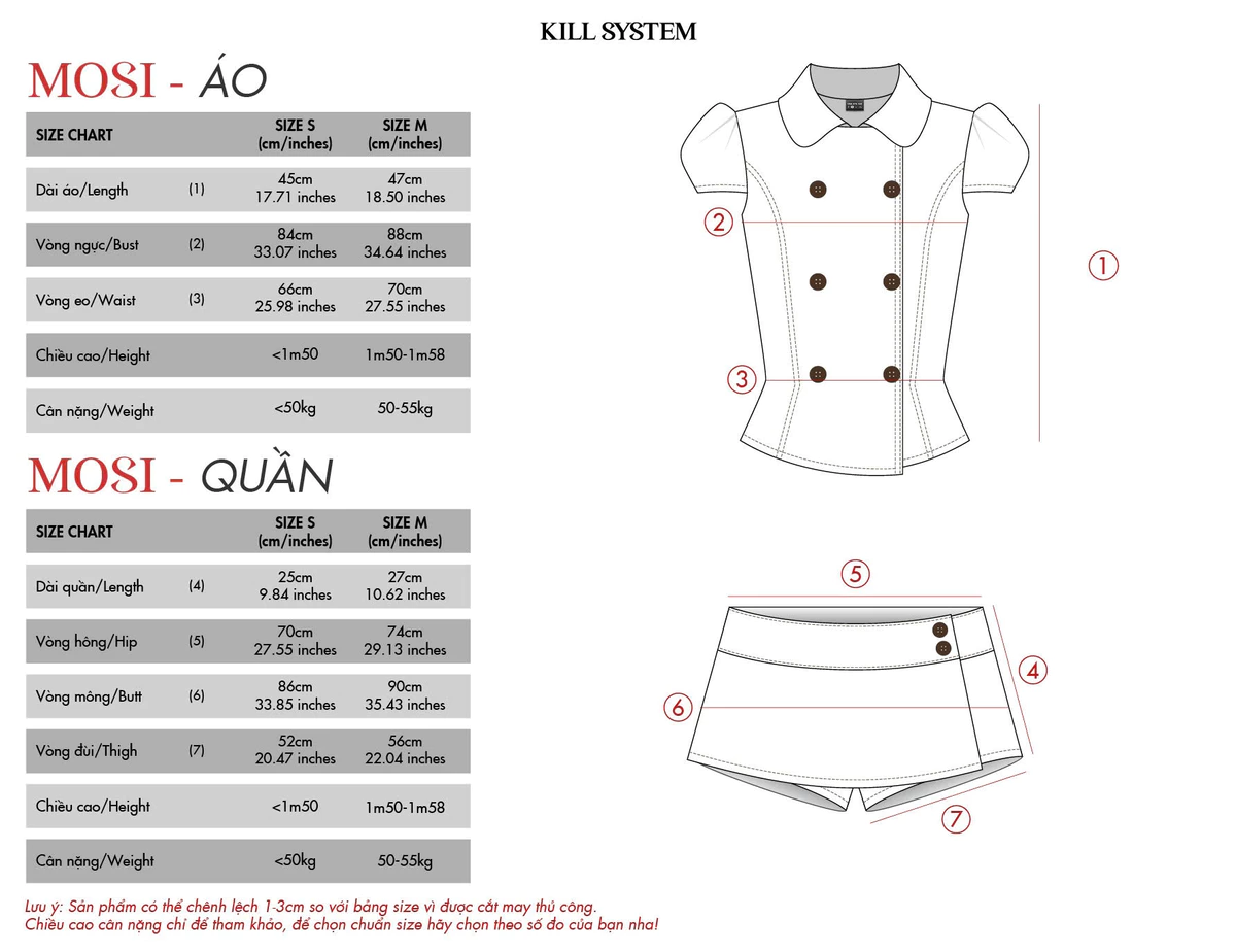 Set áo tay ngắn phối cúc và quần váy MOSI - 𝐊𝐈𝐋𝐋 𝐒𝐘𝐒𝐓𝐄𝐌