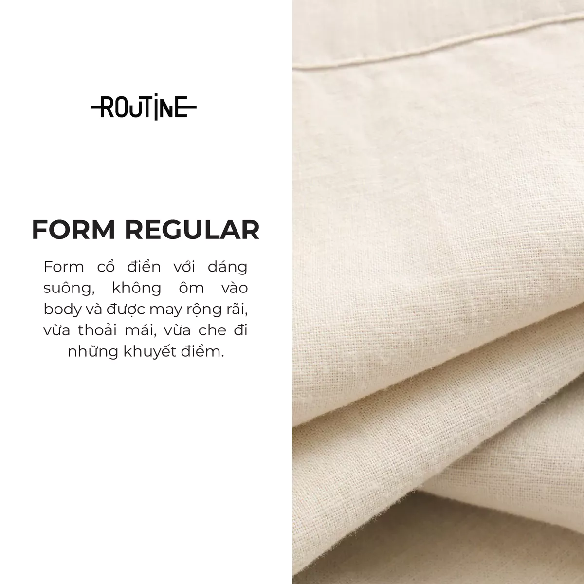 [ĐƠN 699K TẶNG VỚ]  Áo Sơ Mi Linen Cotton Tay Dài Form Regular - Routine 10F24SHL048
