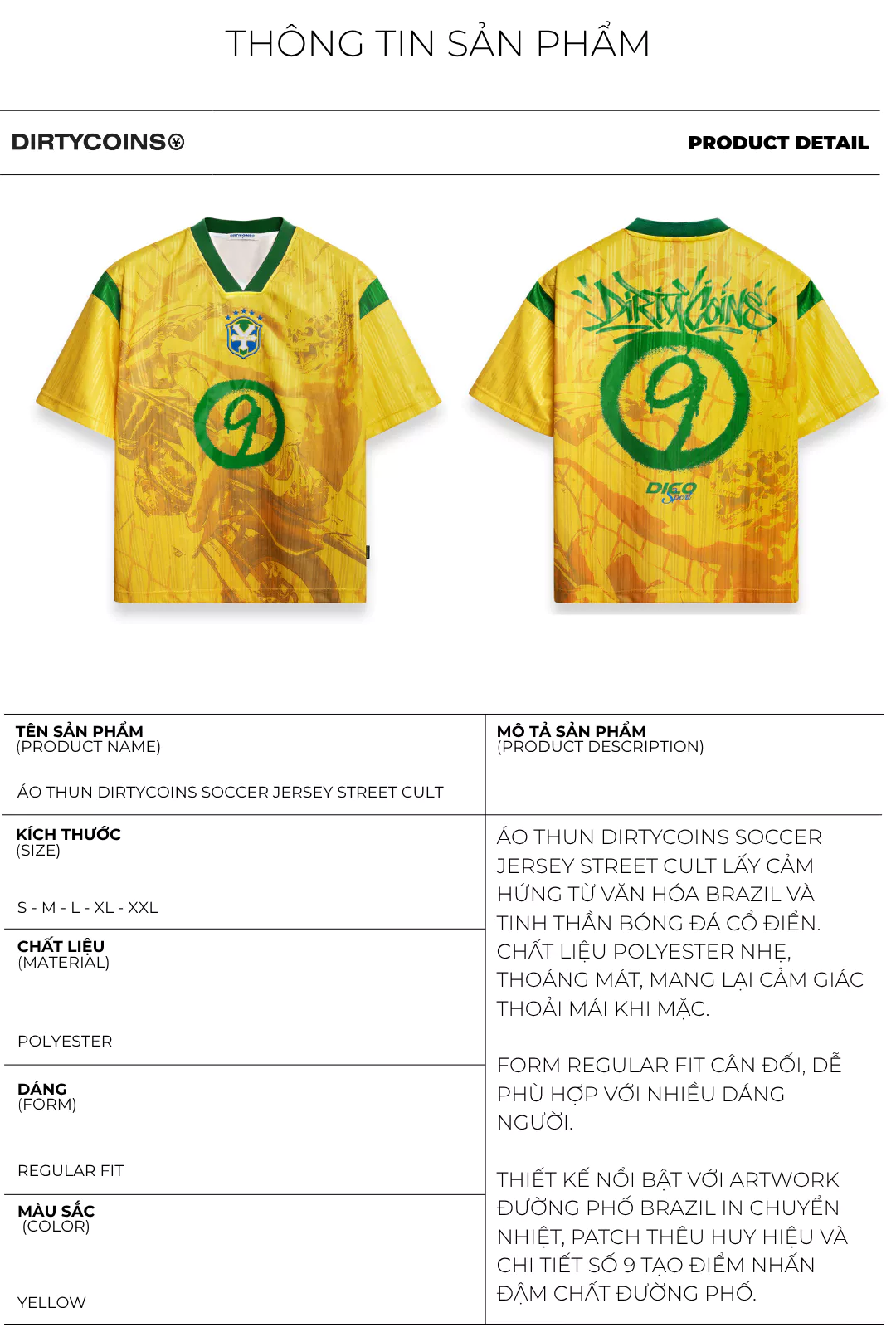 Áo Thun DirtyCoins Soccer Jersey Street Cult