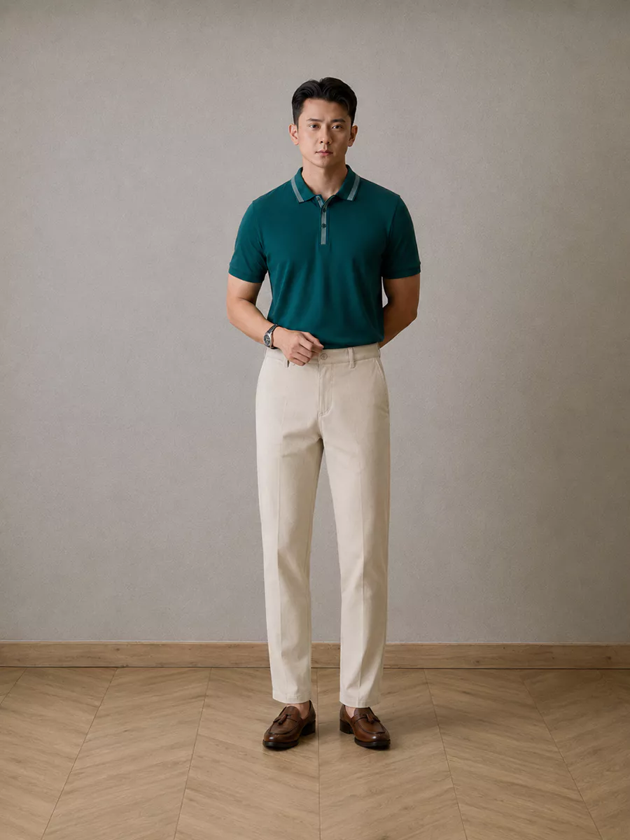 Quần Kaki Dài Nam 5S FASHION Cotton Cạp Tender Thông Minh, Lịch Lãm 01-M0QKK25013