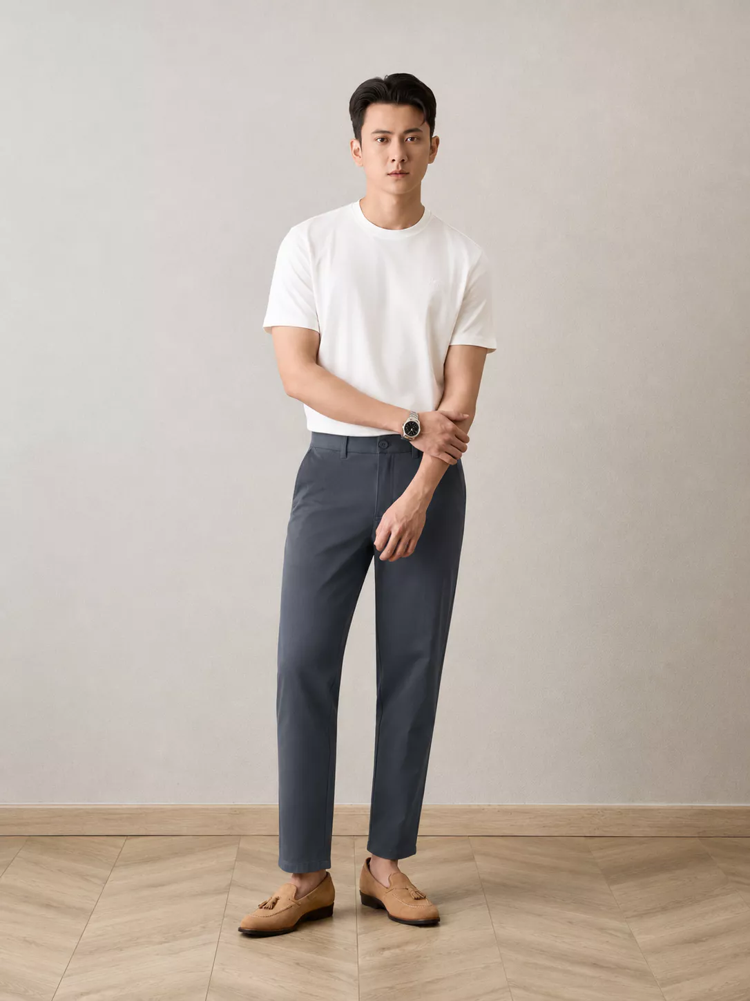 Quần Kaki Dài Nam 5S FASHION Cotton Cạp Tender Thông Minh, Lịch Lãm 01-M0QKK25013