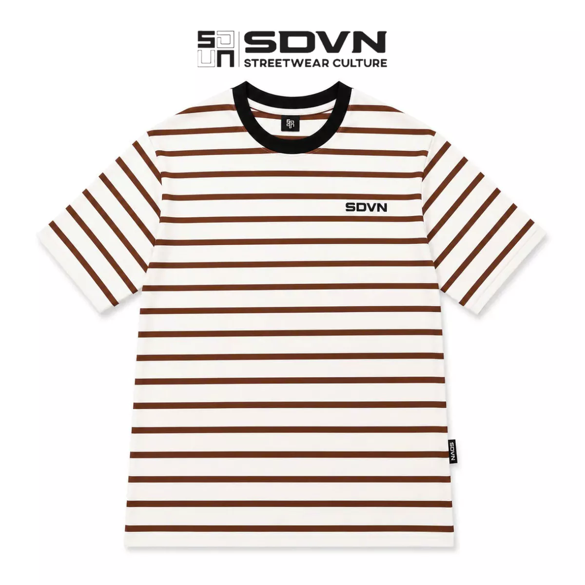 Áo Thun Kẻ Sọc Unisex Form Rộng cotton 2C  Brand Chính Hãng SDVN