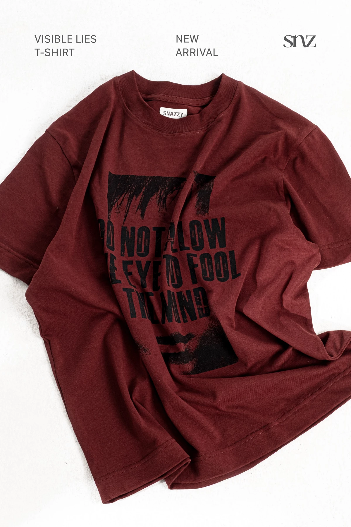 Áo Thun Boxy SNAZZY Unisex Nam Nữ Chất Liệu Cotton Chính Hãng - VISIBLE LIES TEE