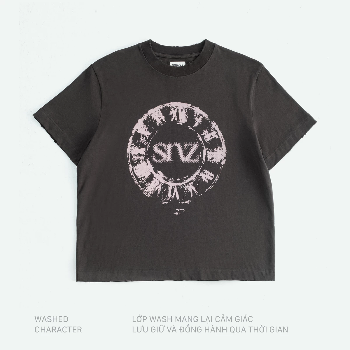 Áo Thun Boxy SNAZZY Unisex Nam Nữ Chất Liệu Cotton Chính Hãng - RELIC WASHED TEE