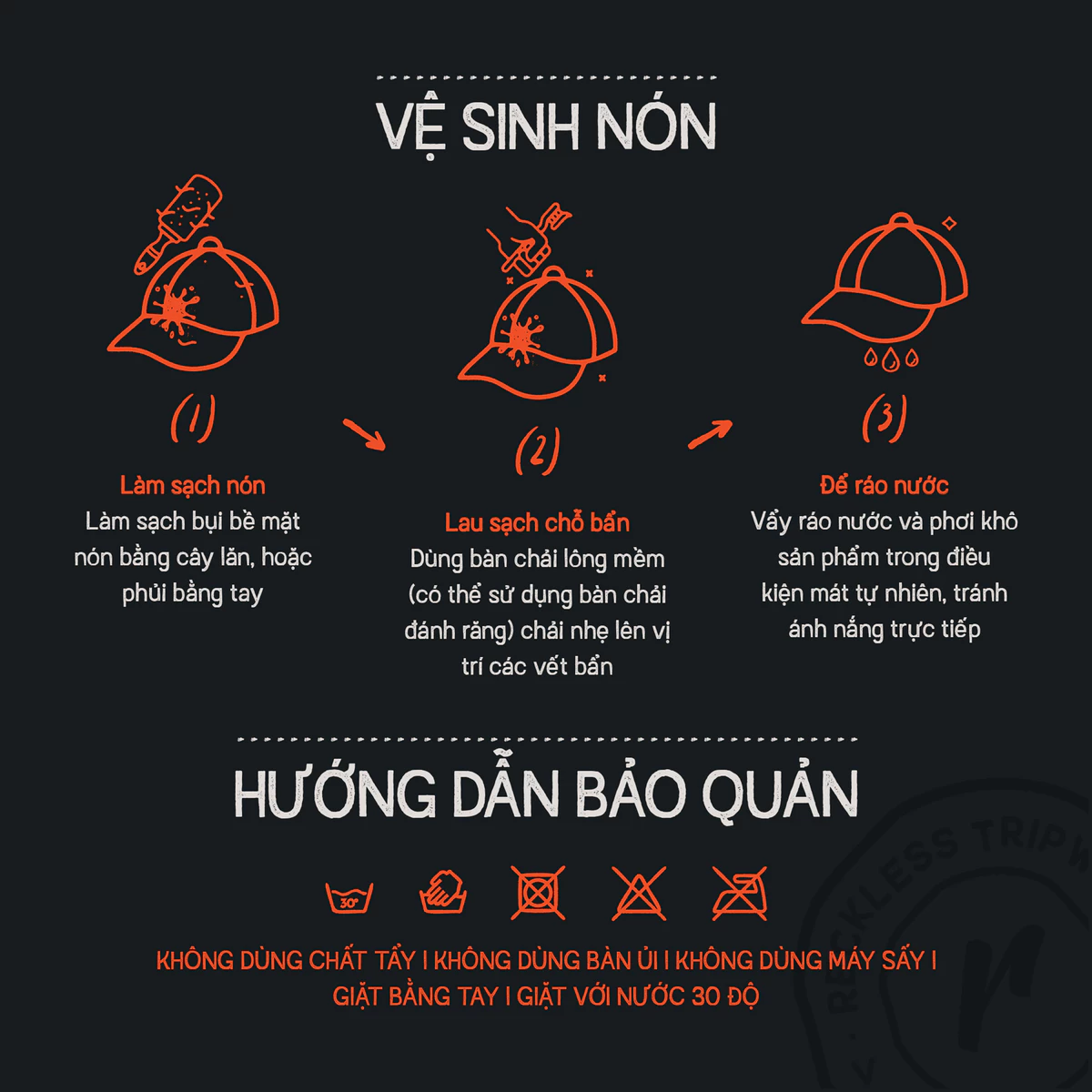 Mũ/Nón Snapback Form Mềm Khóa Snapback Reckless X Mems, Vải Kaki Cotton, Thêu 2D