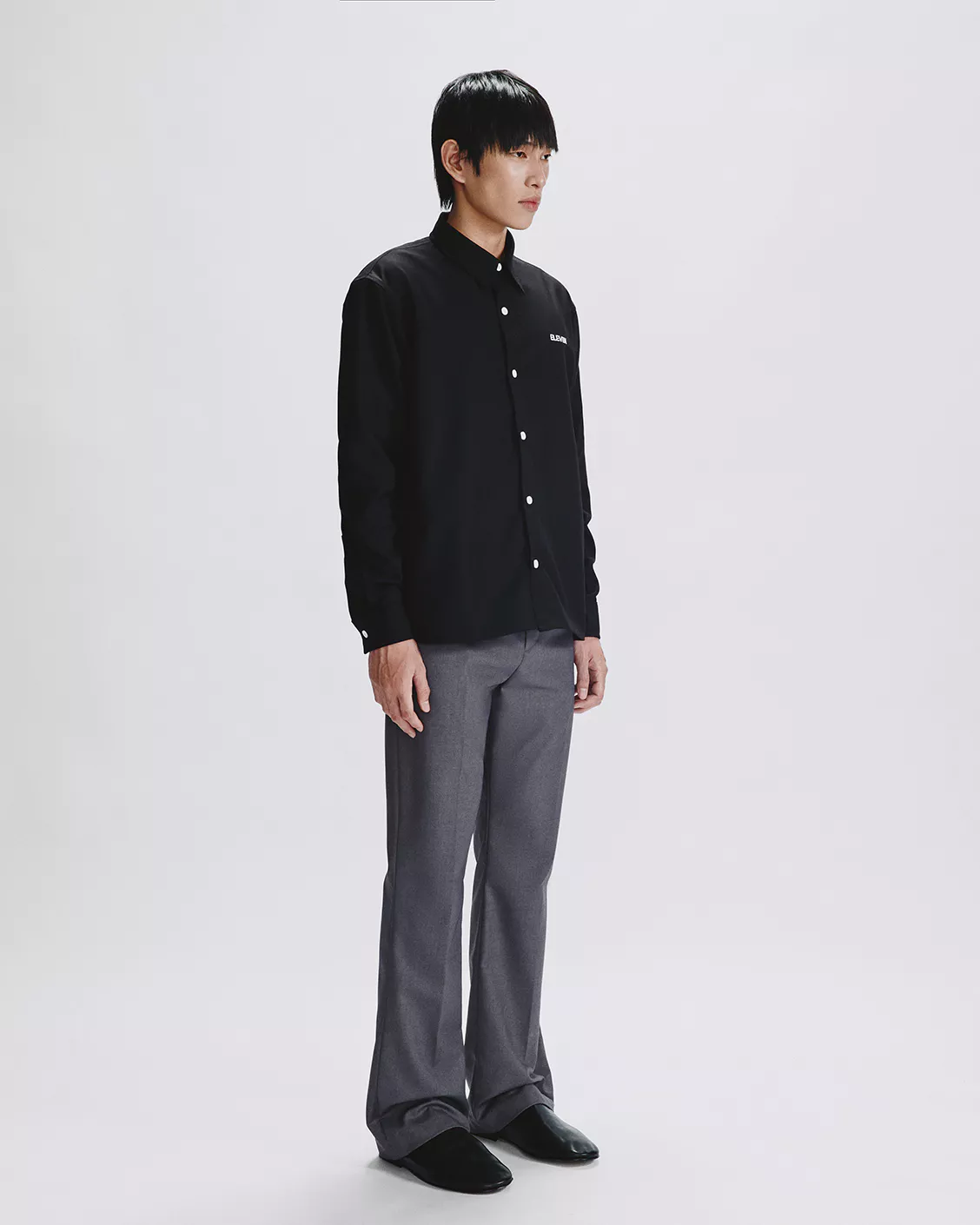 Eleven - Áo Sơ Mi Unisex Tay Dài Regular | Màu Đen
