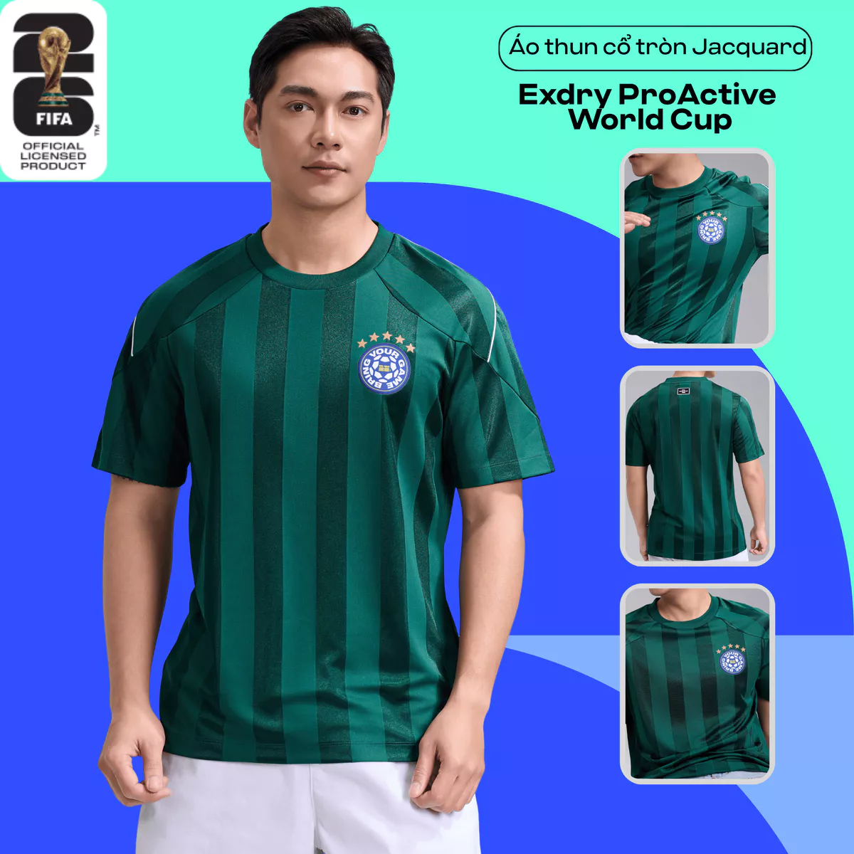 [VOUCHER 45%]BST Áo thun Exdry ProActive World Cup, áo đa năng thể thao, áo bóng đá, áo mặc hàng ngày COOLMATE