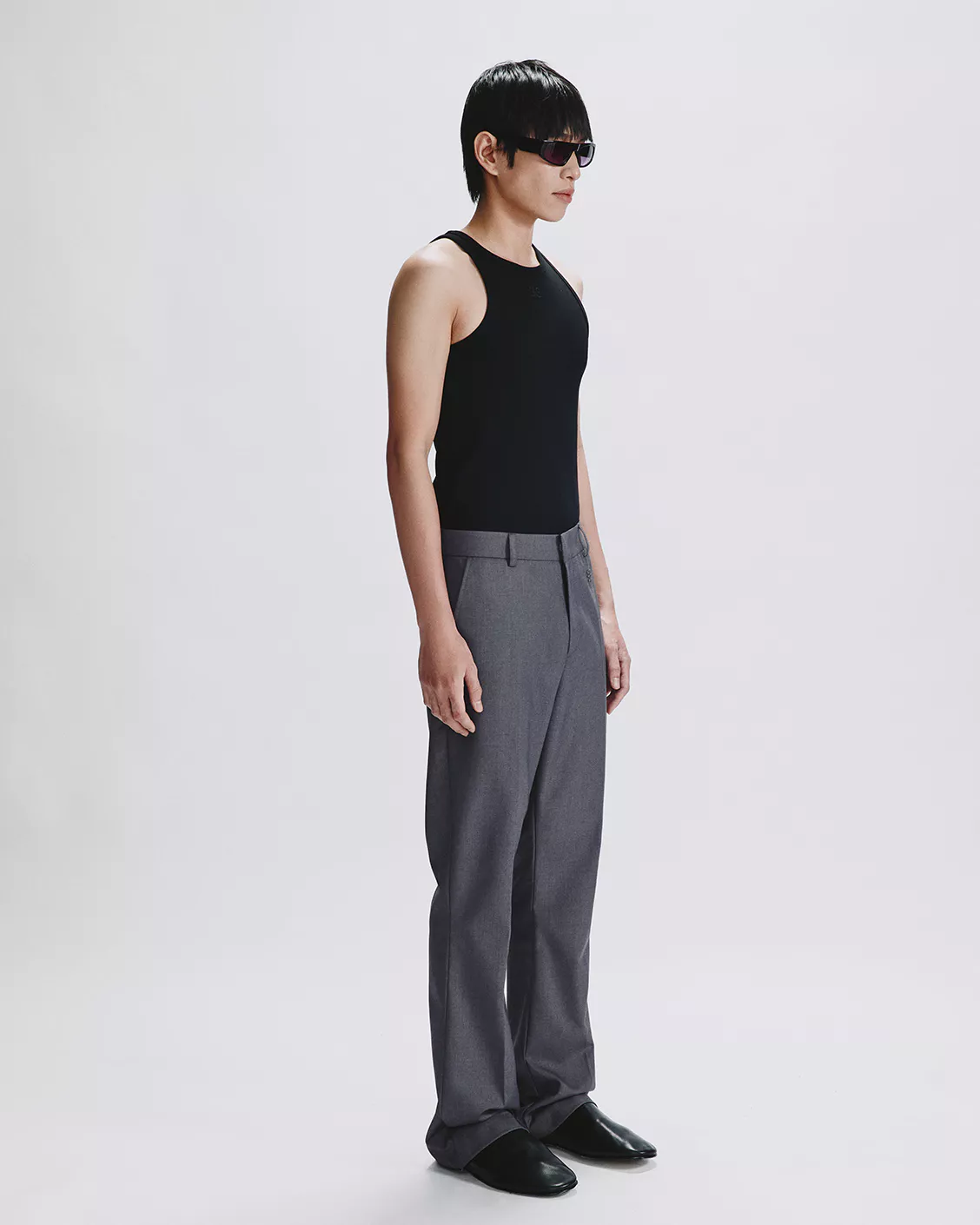 Eleven - Áo Ba Lỗ Nam Cổ Tròn Cao | Màu Đen - Logo Đen