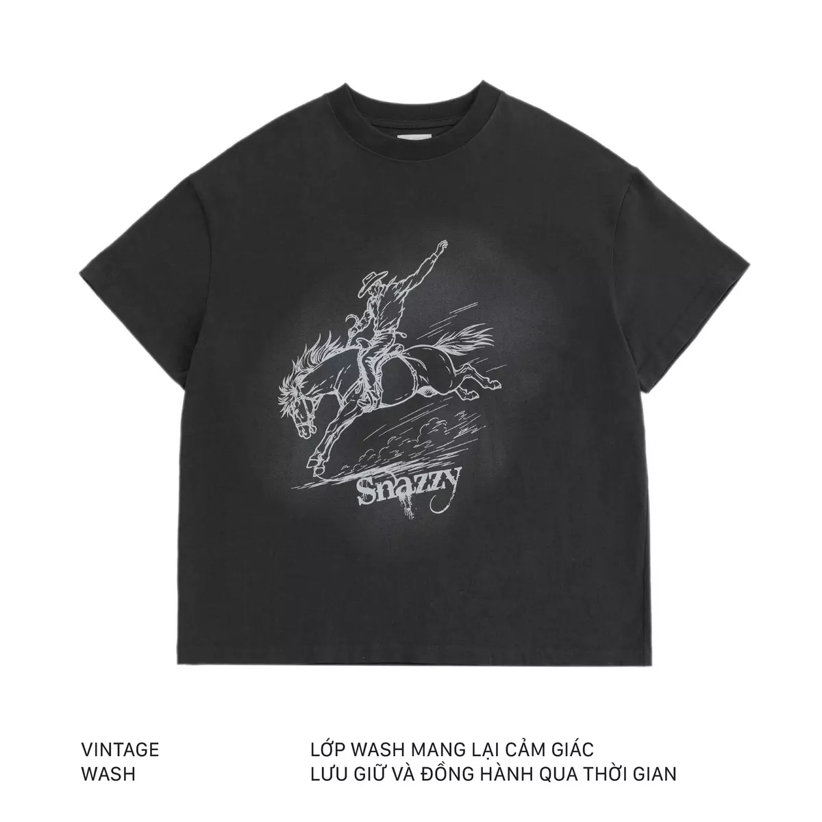 Áo Thun Boxy SNAZZY Unisex Nam Nữ Chất Liệu Cotton Chính Hãng - PHANTOM RIDER TEE