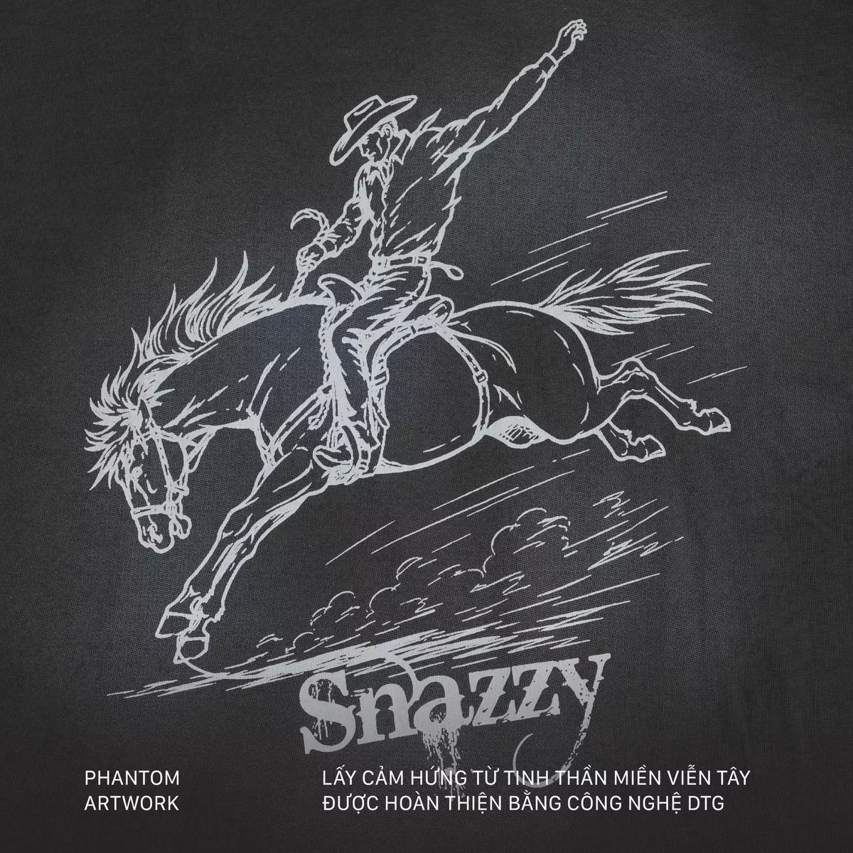 Áo Thun Boxy SNAZZY Unisex Nam Nữ Chất Liệu Cotton Chính Hãng - PHANTOM RIDER TEE