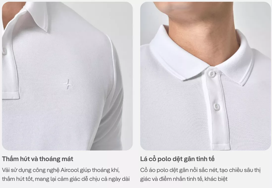 Áo Polo nam Premium Cotton Linen, Aircool, Pique thấm hút tốt, hạn chế nhăn thoáng khí, thấm hút tốt Coolmate