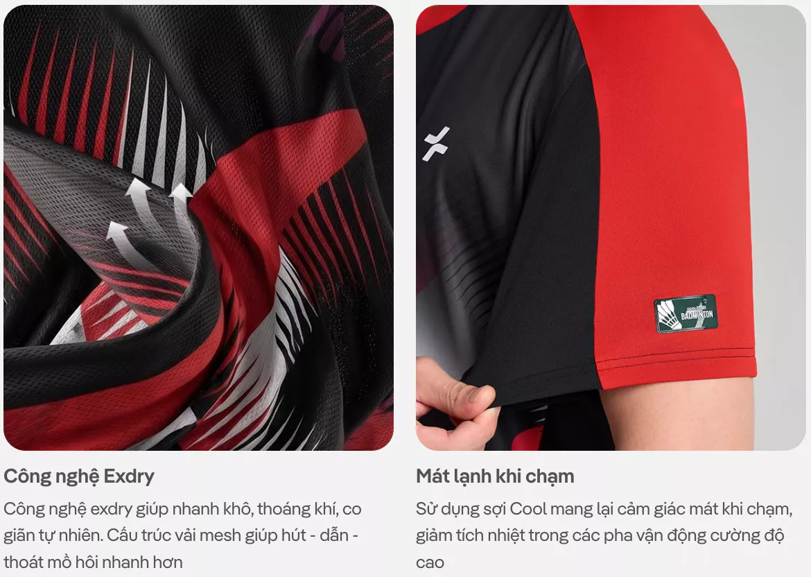 [TẶNG COMBO 2 TẤT]Áo thun Tshirt cầu lông nam Graphic Slash Smash Energy chất mát lạnh, thoáng khí, nhanh khô Coolmate