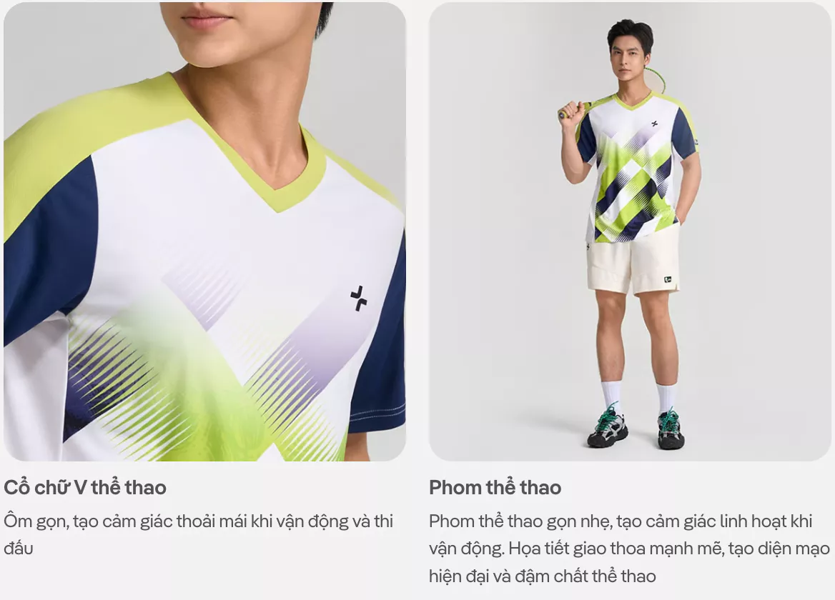 [TẶNG COMBO 2 TẤT]Áo thun Tshirt cầu lông nam Graphic Slash Smash Energy chất mát lạnh, thoáng khí, nhanh khô Coolmate