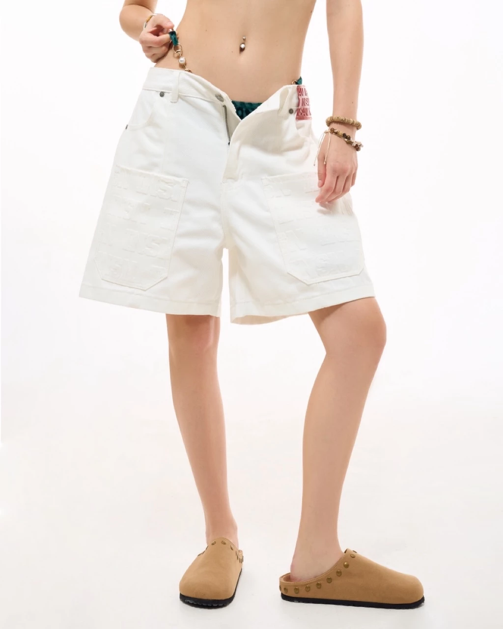 Quần Ngắn InsaneClo INSN SHORTS Form Trên Gối Unisex Chất Liệu Denim