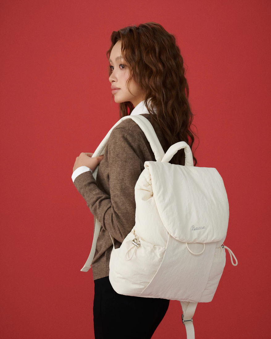 Balo Chần Bông Nam Nữ BAMA Mellow Backpack Cặp Đi Học Đi Làm Nhiều Ngăn Đựng Laptop 14 inch