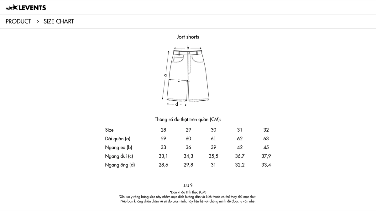 Quần Đùi Jeans Levents Washed Jorts