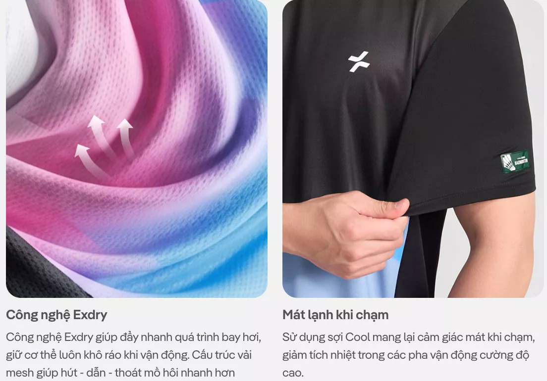 [MỚI-TẶNG COMBO 2 TẤT]Áo thun T-shirt cầu lông nam Graphic Faded Smash Energy chất mát, thoáng khí, nhanh khô Coolmate