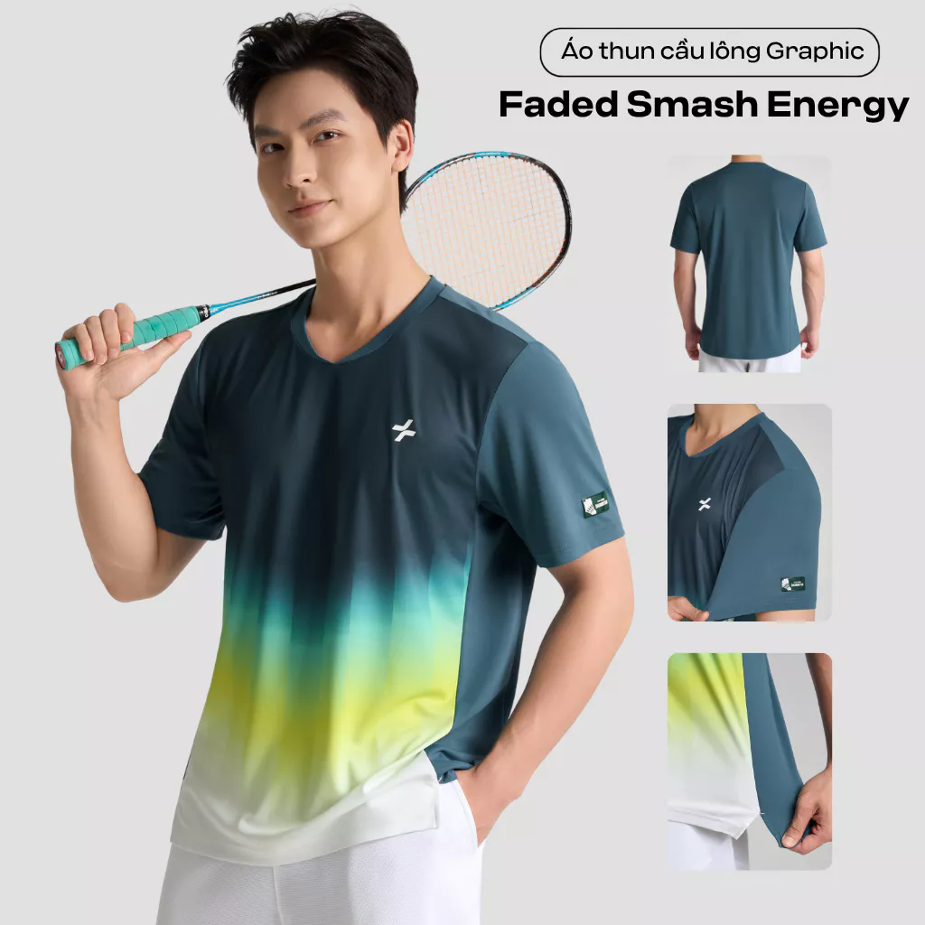 [MỚI]BST Áo thun thể thao pickleball cầu lông Racquet Sport Smash Energy thấm hút, thoáng mát, nhanh khô Coolmate
