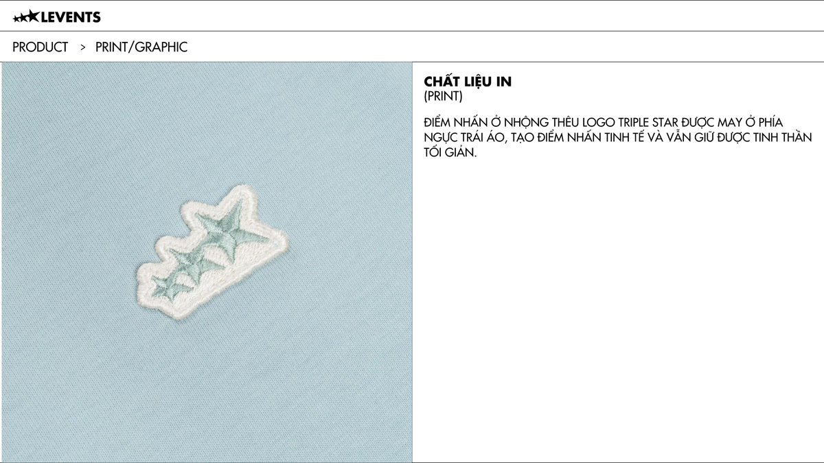 Áo Polo Levents® Classic Triple Star Semi-Oversized