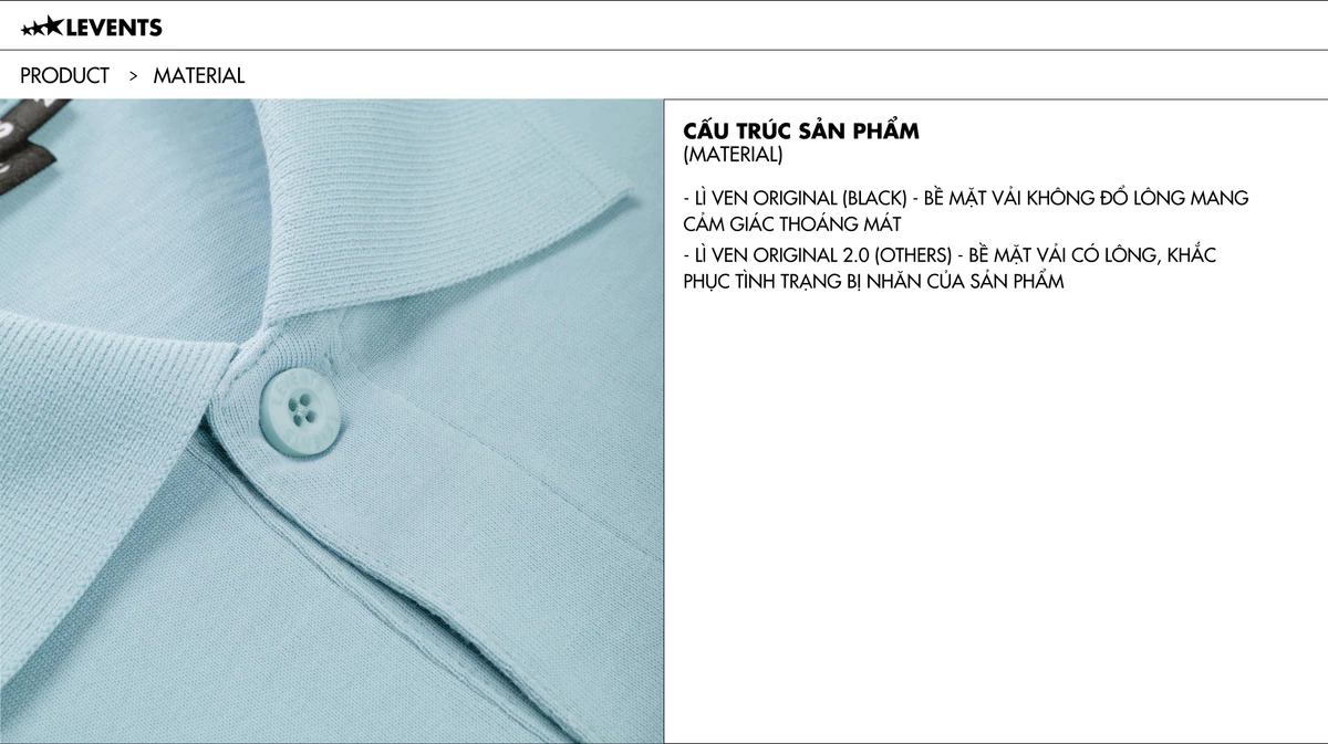 Áo Polo Levents® Classic Triple Star Semi-Oversized