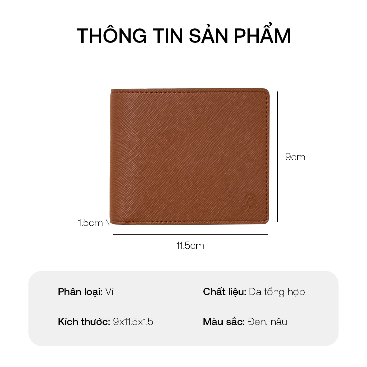 Ví Da Dáng Ngang Nam Nữ BAMA Basic Wallet Bóp Da Cao Cấp Unisex Bền Đẹp Nhiều Ngăn Dùng Hằng Ngày