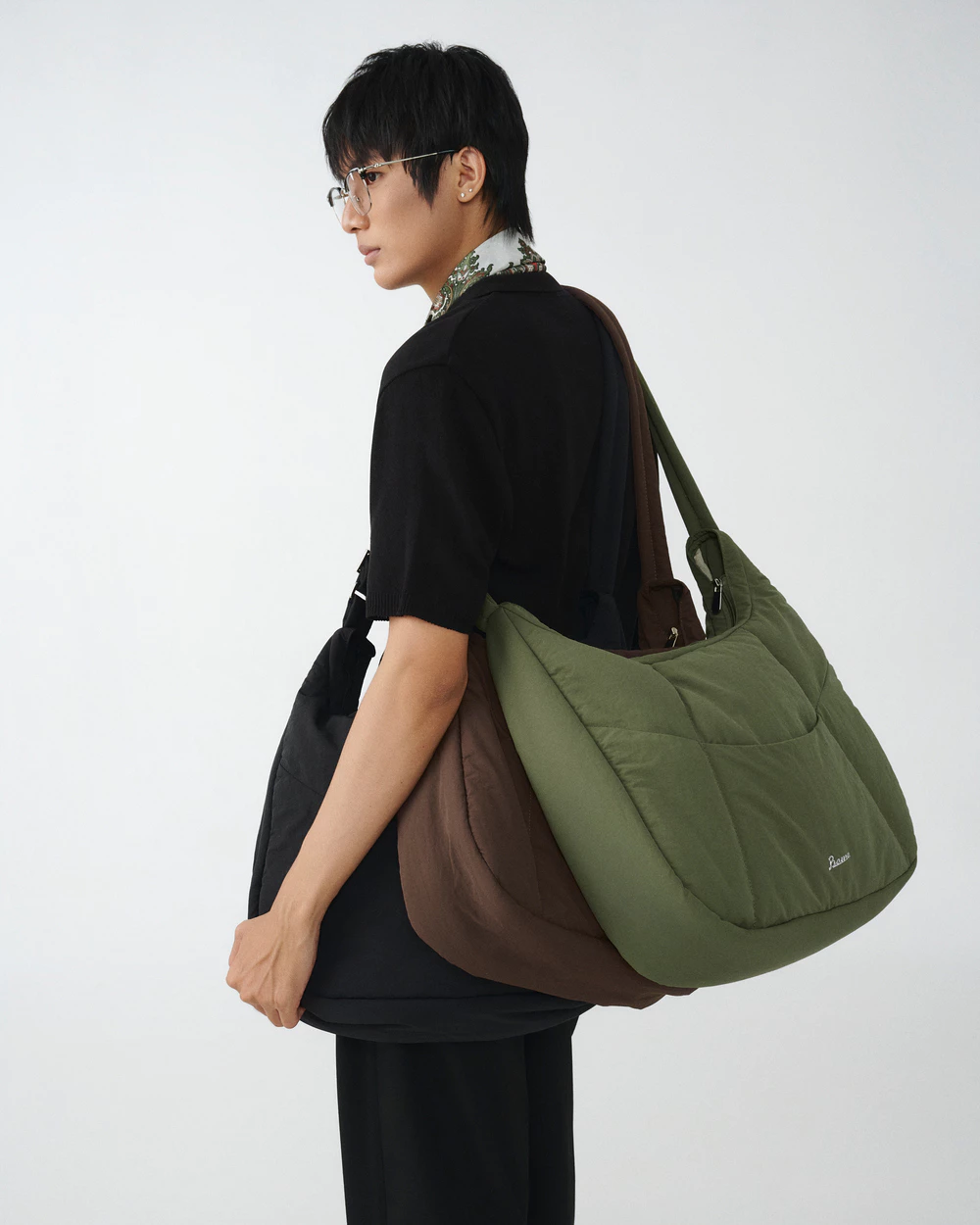Túi Đeo Vai Chần Bông BAMA Pebble Bag Túi Đeo Chéo Nam Nữ Đi Chơi Đi Làm Ngăn Đựng Laptop 15.6 inch