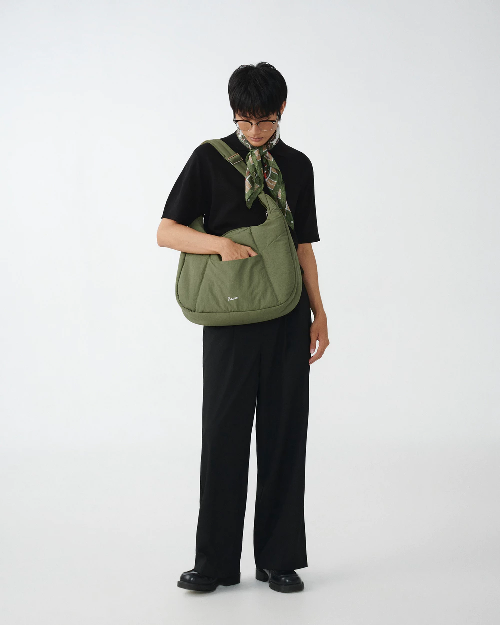 Túi Đeo Vai Chần Bông BAMA Pebble Bag Túi Đeo Chéo Nam Nữ Đi Chơi Đi Làm Ngăn Đựng Laptop 15.6 inch