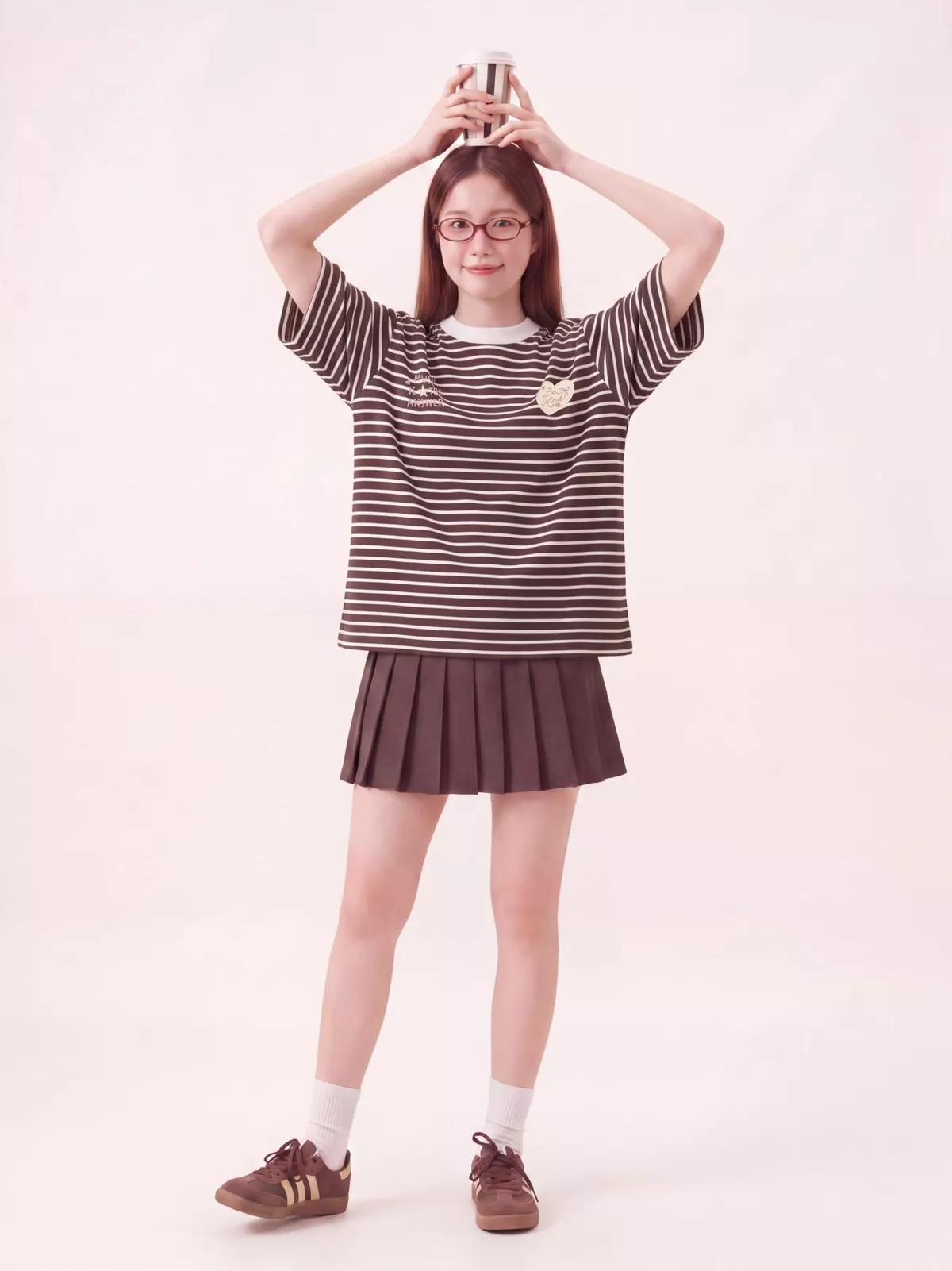 Áo Thun Sọc Ngang Tay Ngắn Unisex Boxy Fit Daily Stripe LIMEORANGE LU26101118