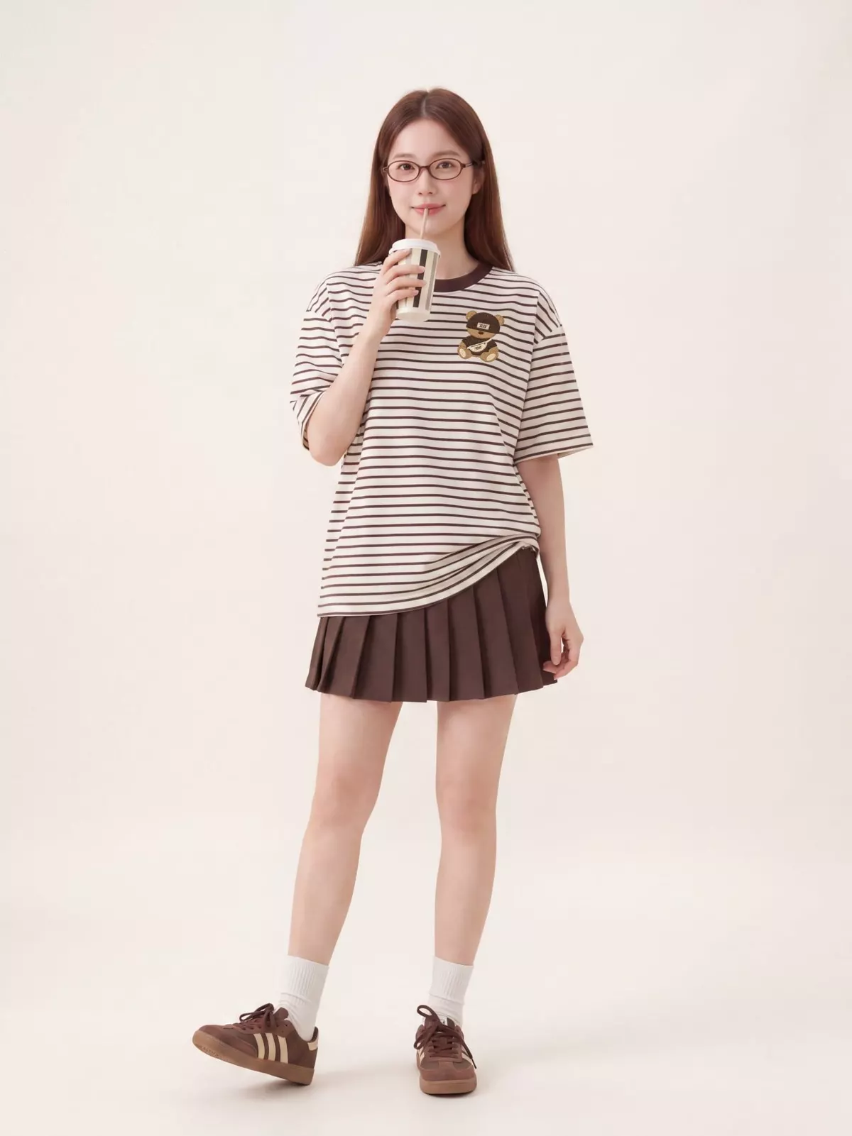 Áo Thun Sọc Ngang Tay Ngắn Unisex Boxy Fit Daily Stripe LIMEORANGE LU26101118